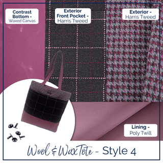 Wool+Wax Tote - Bag Making Kit (Pattern NOT Included) - Emmaline Bags Inc.