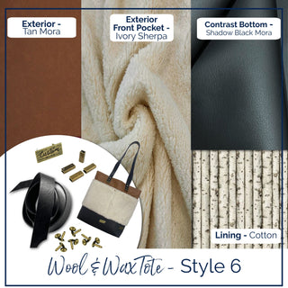 Wool+Wax Tote - Bag Making Kit (Pattern NOT Included) - Emmaline Bags Inc. - Bag Kit