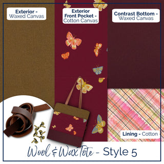 Wool+Wax Tote - Bag Making Kit (Pattern NOT Included) - Emmaline Bags Inc. - Bag Kit