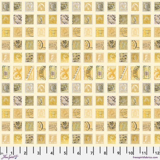 Yellow Stamps // Tim Holtz Eclectic Elements - Palette - (1/4 yard) - Emmaline Bags Inc.