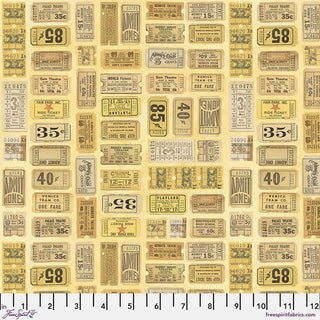 Yellow Tickets // Tim Holtz Eclectic Elements - Palette - (1/4 yard) - Emmaline Bags Inc.