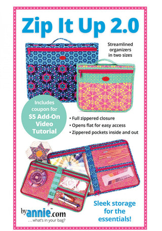 Zip It Up 2.0 - from By Annie (Printed Paper Pattern) - Emmaline Bags Inc.