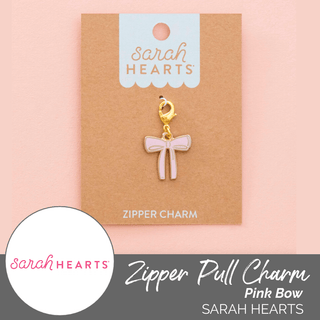 Zipper Charm: Pink Bow - Emmaline Bags Inc. - Sewing Supplies & Notions