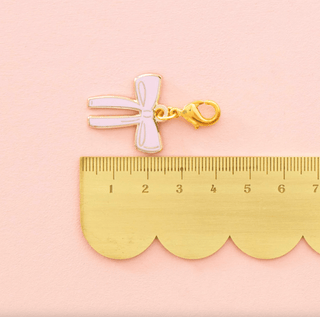 Zipper Charm: Pink Bow - Emmaline Bags Inc. - Sewing Supplies & Notions