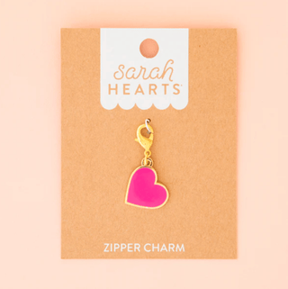 Zipper Charm: Pink Heart - Emmaline Bags Inc.