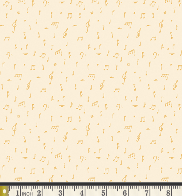 Dancing Notes // LullaBee for Art Gallery Fabrics - (1/4 yard)