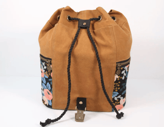 Bee Balm Waxed Canvas Backpack by Blue Calla Sewing Patterns (Printed Paper Pattern) - Emmaline Bags Inc.