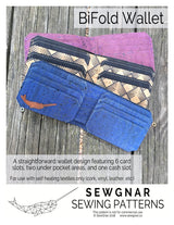 BiFold Wallet (Paper Pattern) by SewGnar - Emmaline Bags Inc.
