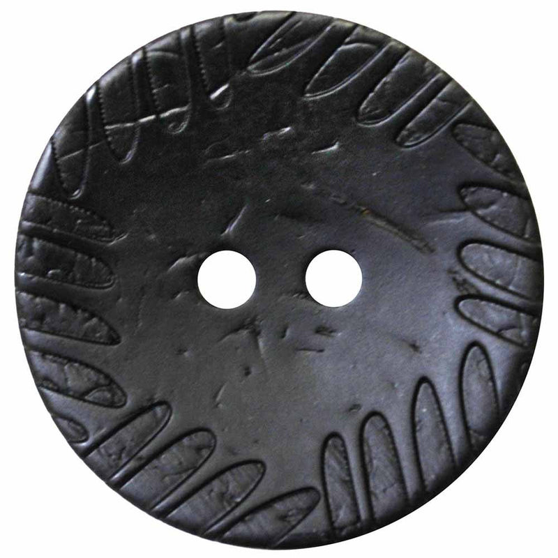 Black 2 Hole Button - 41 mm (1 5/8″) // (1 per card) - Emmaline Bags Inc.