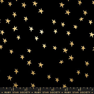 Black-Gold • Starry by Ruby Star Society for Moda (1/4 yard) - Emmaline Bags Inc.