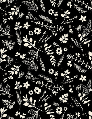 Black Herb Garden • Achroma by Ruby Star Society for Moda (1/4 yard) - Emmaline Bags Inc.