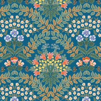 Blue Bramble // by Rifle Paper Co. for Cotton + Steel (1/4 yard) - Emmaline Bags Inc.