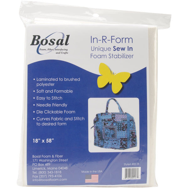 Bosal In-R-Foam Stabilizer **1/2 YARD** Precut (18" x 58") - Emmaline Bags Inc.