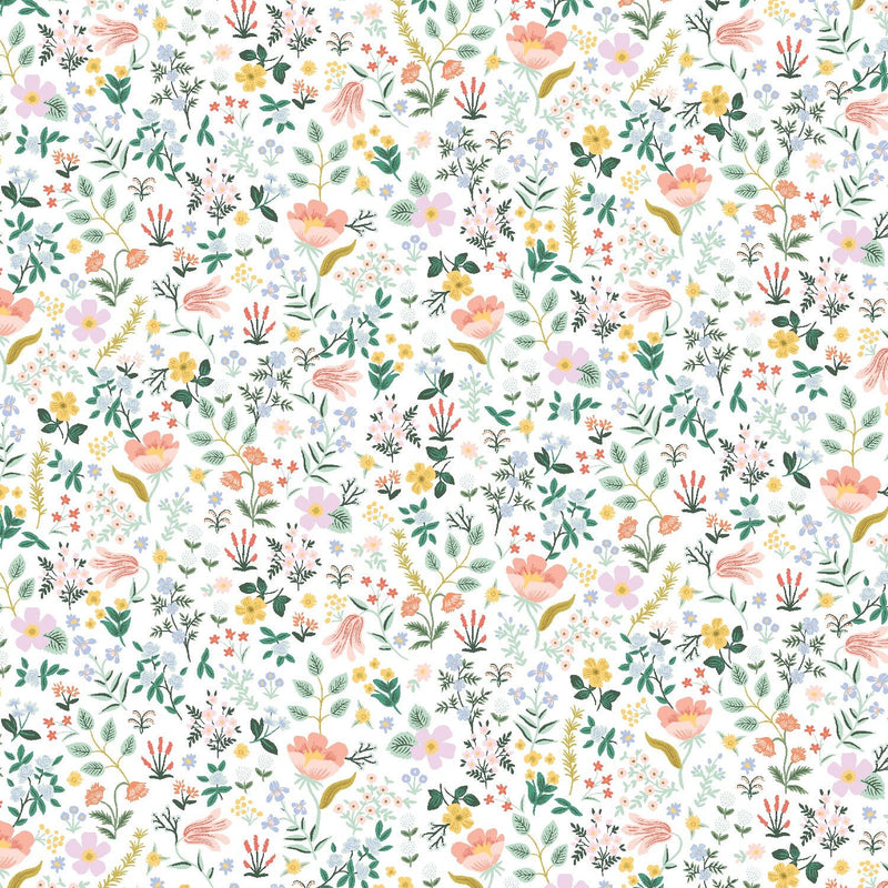 Bramble Fields in White • Curio by Rifle Paper for Cotton & Steel (1/4 yard) - Emmaline Bags Inc.