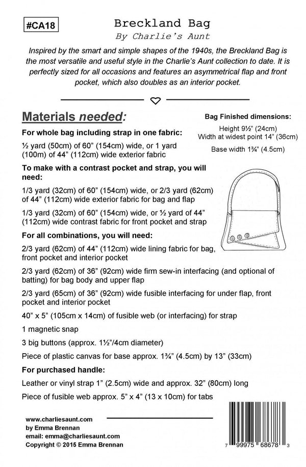 All Printed PAPER Sewing Patterns - Emmaline Bags Inc. – Page 2