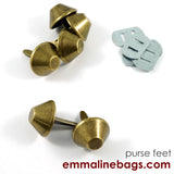 BUCKET Purse Feet: 3/4" (18 mm) (6 pack) - Emmaline Bags Inc.