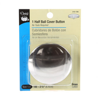 Button Cover Half Ball (Size 100 - 2-1/2in) - 1 Pack - Emmaline Bags Inc.