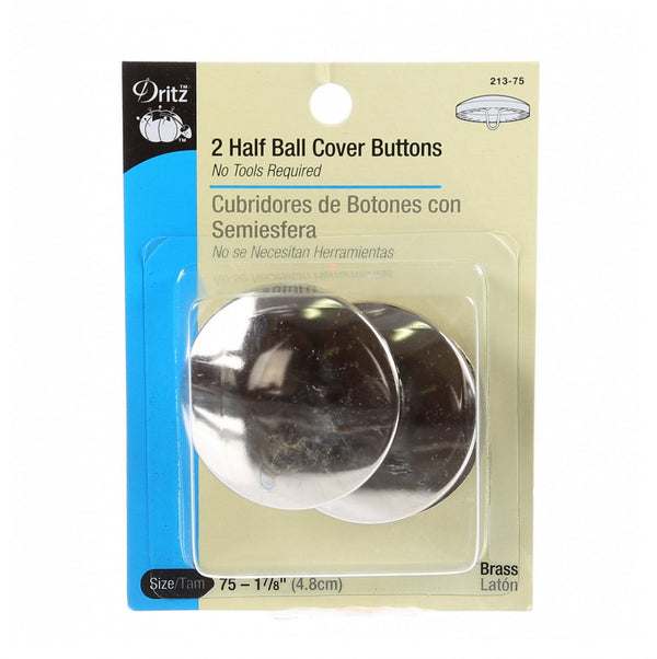 Button Cover Half Ball (Size 75 - 1-7/8in) - 2 Pack - Emmaline Bags Inc.