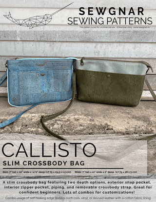 Callisto Slim Crossbody Bag (Paper Pattern) by SewGnar - Emmaline Bags Inc.