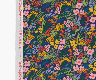 CANVAS - Lea Blue // by Rifle Paper Co. for Cotton + Steel (1/4 yard) - Emmaline Bags Inc.