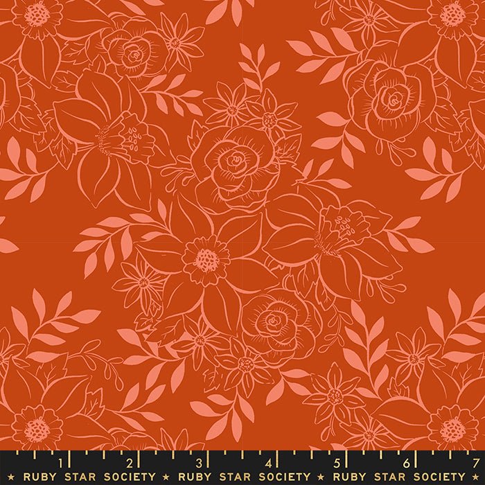 Cayenne First Bloom • Winterglow by Ruby Star Society for Moda (1/4 yard) - Emmaline Bags Inc.