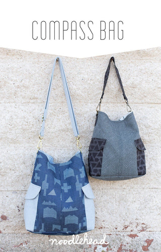 Compass Bag by Noodlehead (Printed Paper Pattern) - Emmaline Bags Inc.