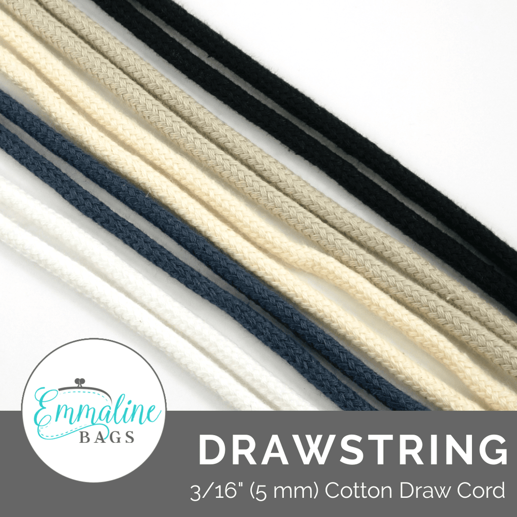 Cotton Drawstring Cording (Per 1 Yard) - Emmaline Bags Inc.