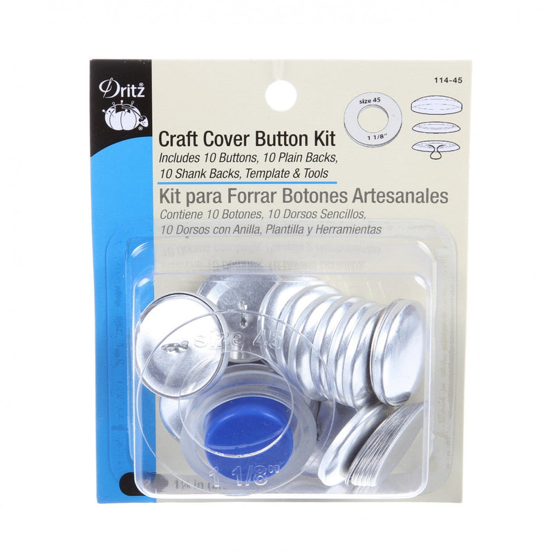 Craft Cover Button Kit - 1-1/8in (10 Pack) - Emmaline Bags Inc.
