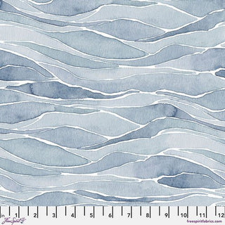 Crest - Silver Blue // Sea Sisters by Free Spirit Fabrics (1/4 yard) - Emmaline Bags Inc.