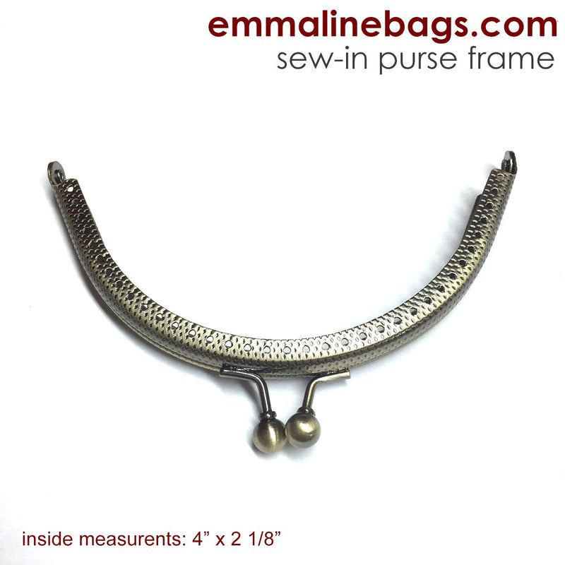 Curved Sew-in Purse Frame (Kiss Lock) - Emmaline Bags Inc.