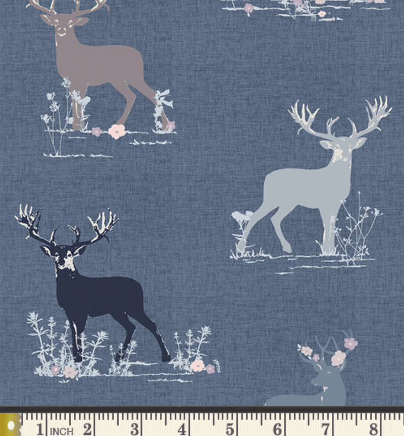Dear Deer Four // Tribute: Eclectic Intuition for Art Gallery Fabrics - (1/4 yard) - Emmaline Bags Inc.