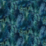 Deep Blue Forest • Northern Peaks by Northcott Studio (1/4 yard) - Emmaline Bags Inc.