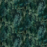 Deep Pine Forest • Northern Peaks by Northcott Studio (1/4 yard) - Emmaline Bags Inc.