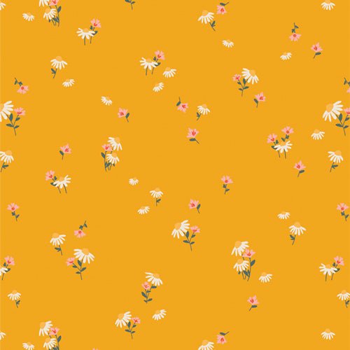 Delicate Buttercup // The Flower Fields for Art Gallery Fabrics - (1/4 yard) - Emmaline Bags Inc.