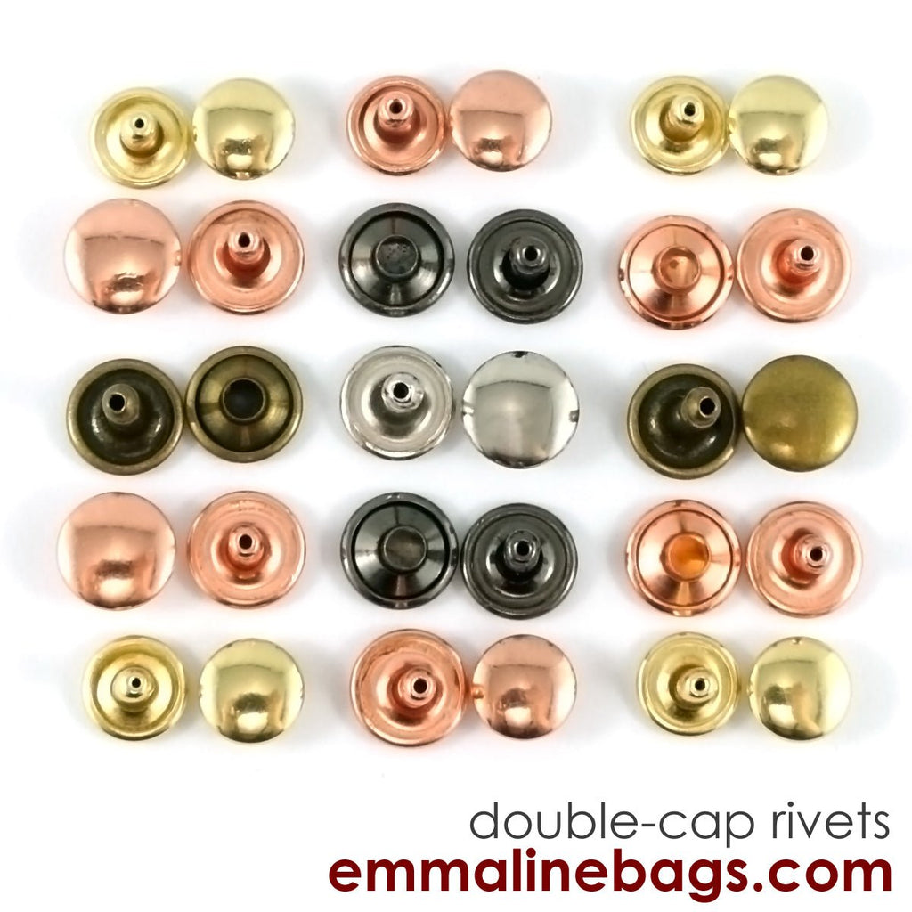 Double Cap Rivets How Double Cap RIVETS - Emmaline Bags Inc.