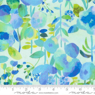 Dreamy Flowers in TURQUOISE // Gradients Auras by Moda (1/4 yard) - Emmaline Bags Inc.