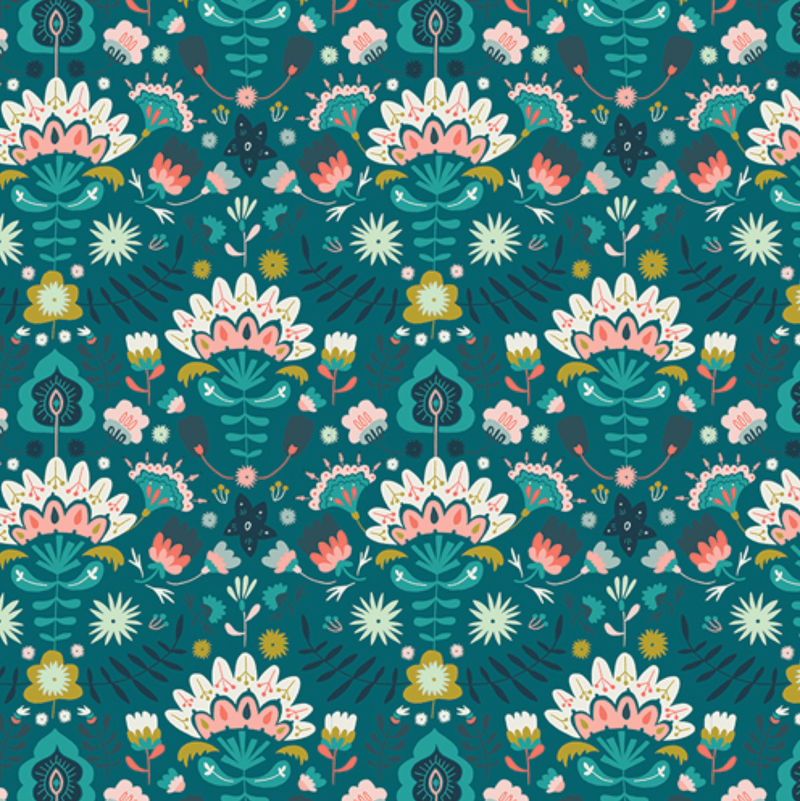 Efflorescent Eight // Tribute: Path to Discovery for Art Gallery Fabrics - (1/4 yard) - Emmaline Bags Inc.