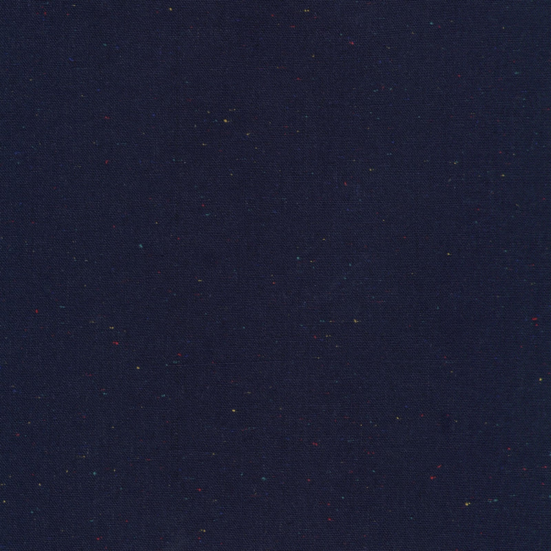 Essex Speckle Navy | Yarn Dyed Linen by Robert Kaufman - Emmaline Bags Inc.