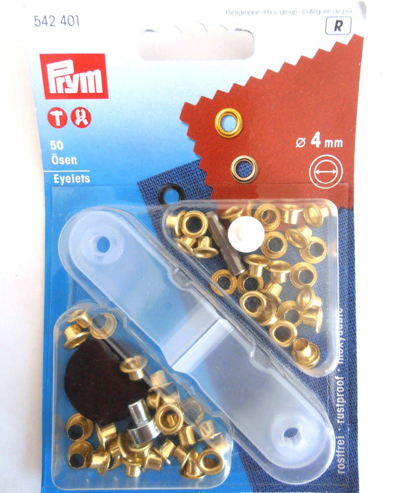 Eyelets 4mm (3/16") in Gold (no washers) - Emmaline Bags Inc.