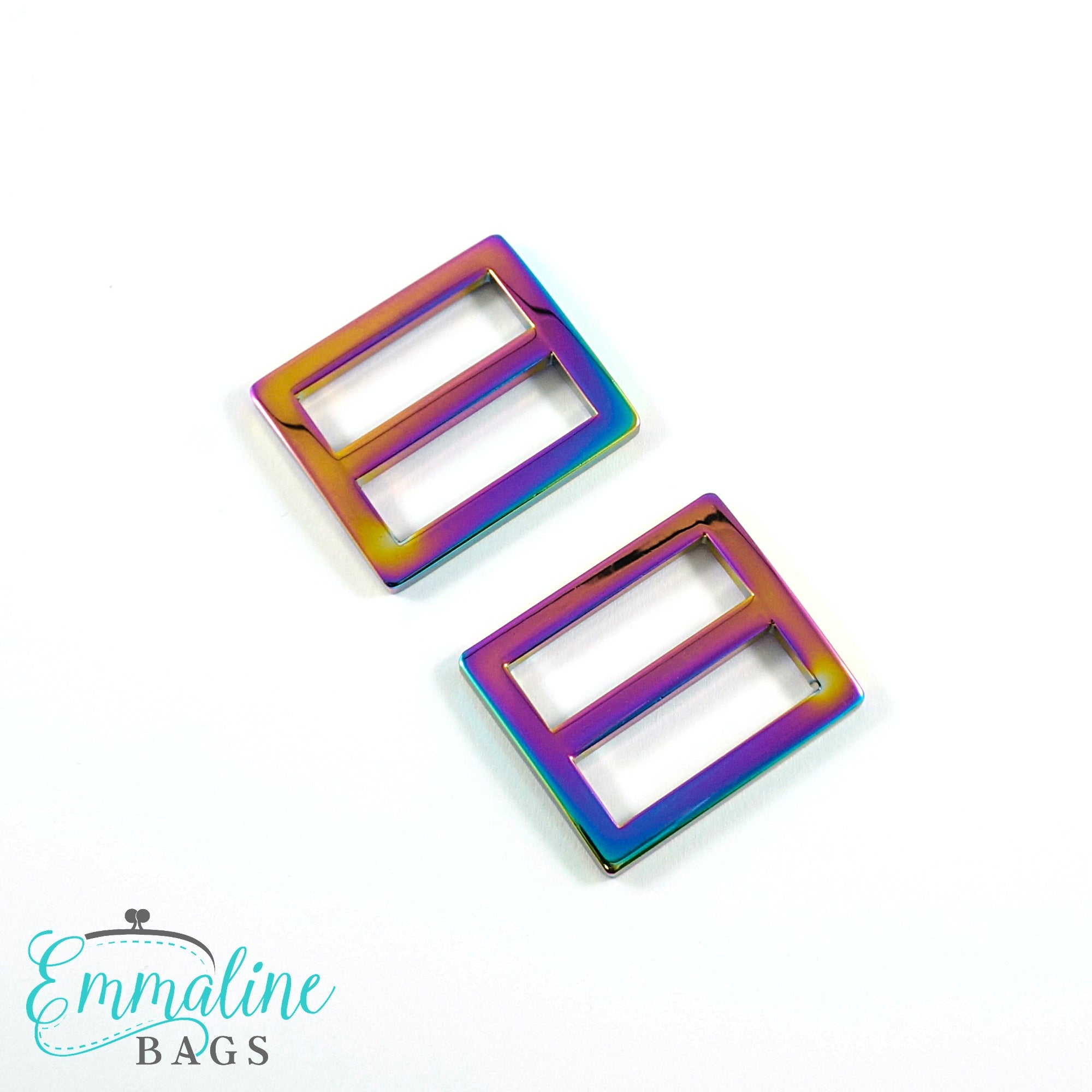 Adjustable Metal Slider Bars For Bag Making - Webbing Strap Adjusters, 1 Inch Size, 3 Color Options