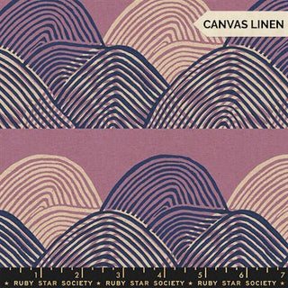 Floradora Purple Canvas Linen • by Ruby Star Society for Moda (1/4 yard) - Emmaline Bags Inc.