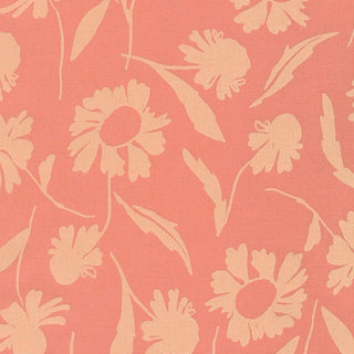 Floral Mango| Linen/Cotton // Riverbend for Robert Kaufman - Emmaline Bags Inc.