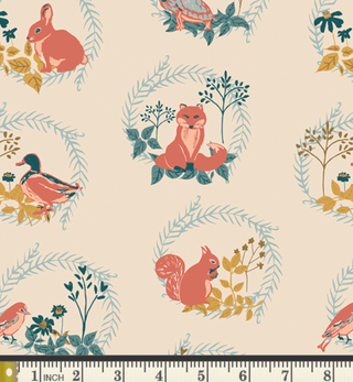 Forest Friends Six // Tribute: Listen to Your Heart for Art Gallery Fabrics - (1/4 yard) - Emmaline Bags Inc.