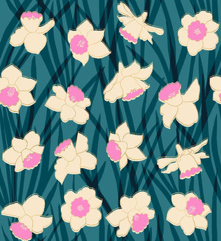 Galaxy Daffodils (Metallic) • Reverie by Ruby Star Society for Moda (1/4 yard) - Emmaline Bags Inc.