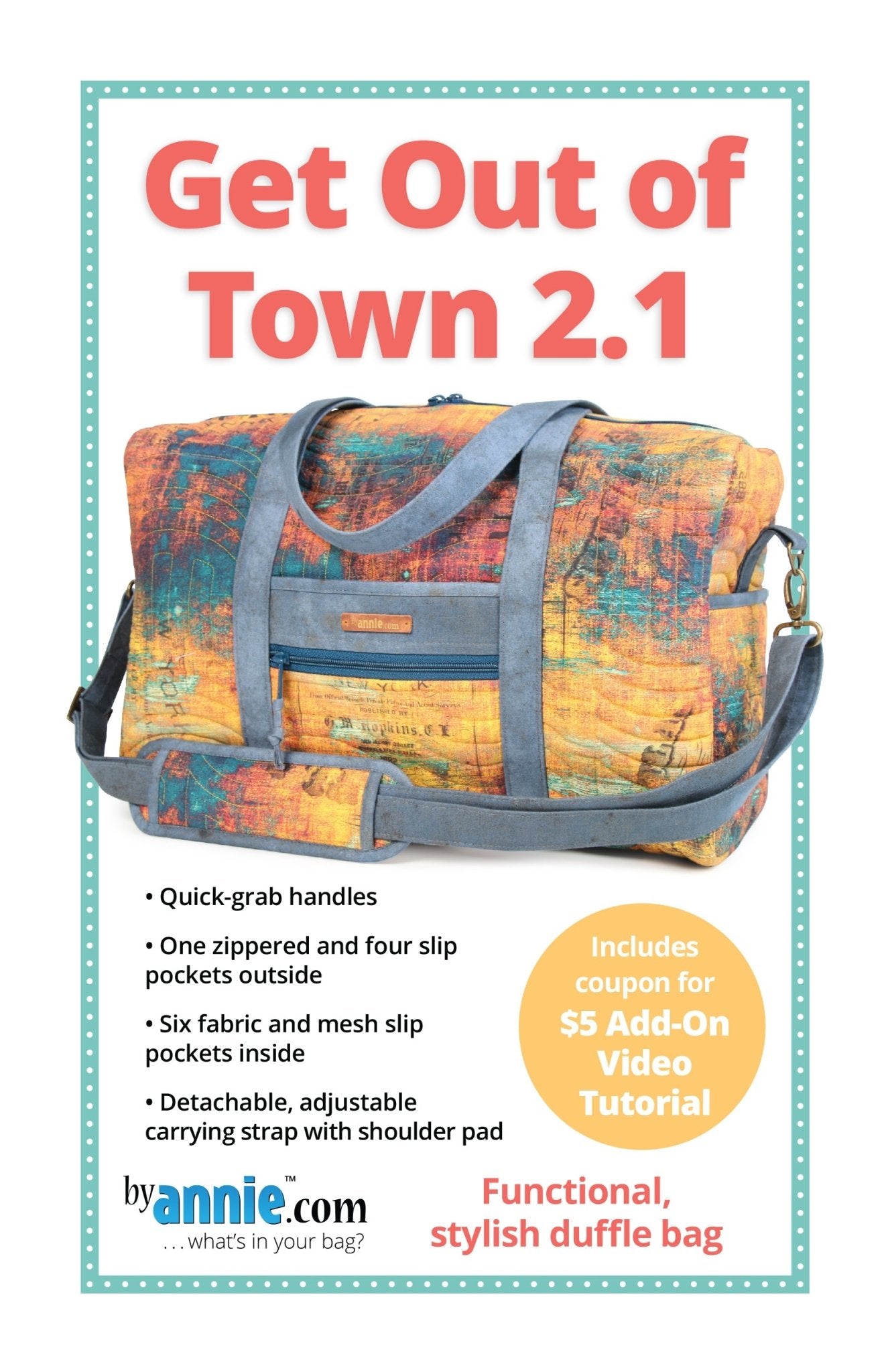 Get Out of Town from By Annie (Printed Paper Pattern)