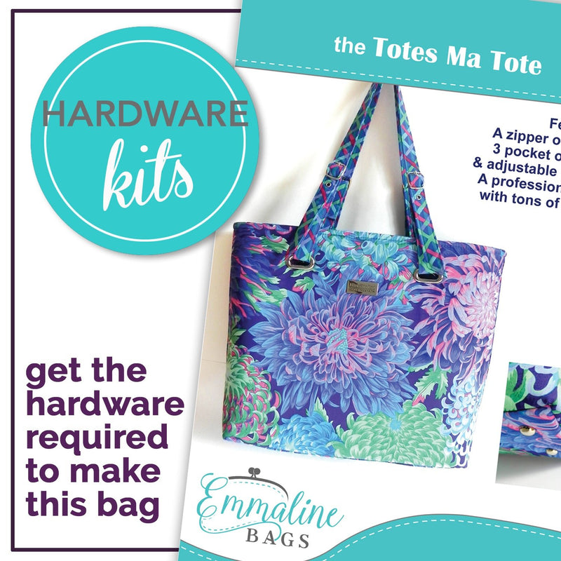 Hardware Kit: Totes Ma Tote in Nickel - Emmaline Bags Inc.
