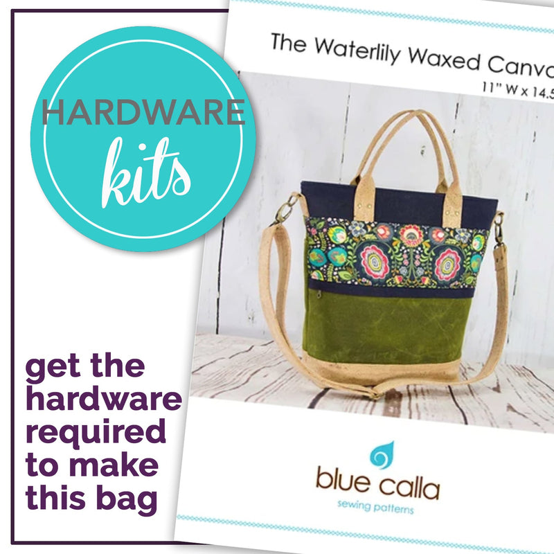 Hardware Kit - Waterlily Waxed Canvas Bag by Blue Calla - Emmaline Bags Inc.