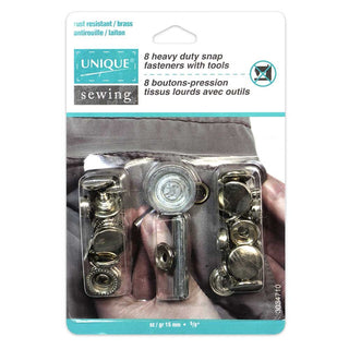 Heavy Duty Snaps Kit with Tool - 15mm (5⁄8") - 8 sets - Emmaline Bags Inc.