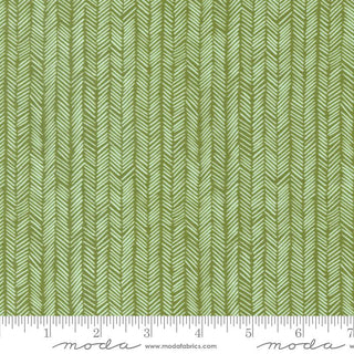 Herringbone - Leaf // Willow by 1 Canoe 2 for Moda (1/4 yard) - Emmaline Bags Inc.