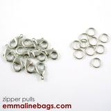 Hooks & Rings for Zipper Pulls (10 Pack) - Emmaline Bags Inc.